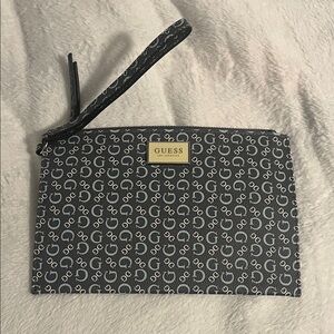 Guess Monogram Black and White Clutch